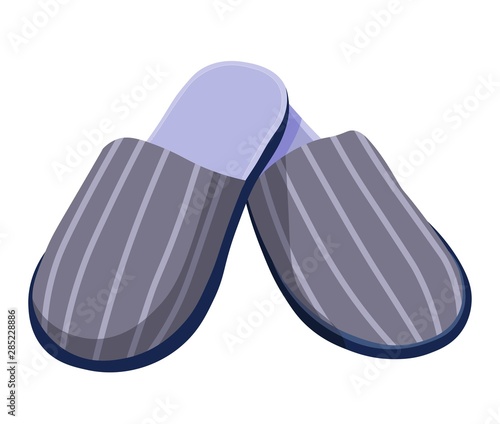 Male slippers, home shoes or footwear with striped print