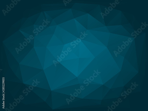 Dark blue low poly background. Triangular pattern, modern design. Geometric b...