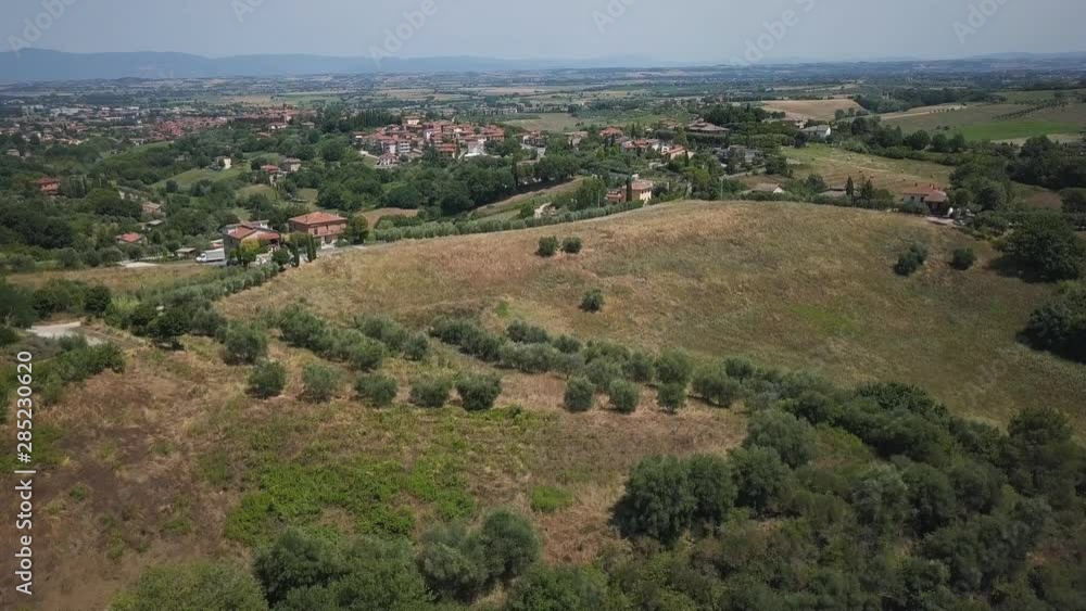 Aerial summer rural landscape of Tuscany Aerial summer rural landscape of Tuscany