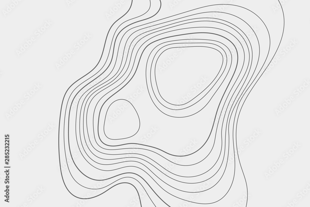 Topography vector illustration. Map on the ground. High lines
