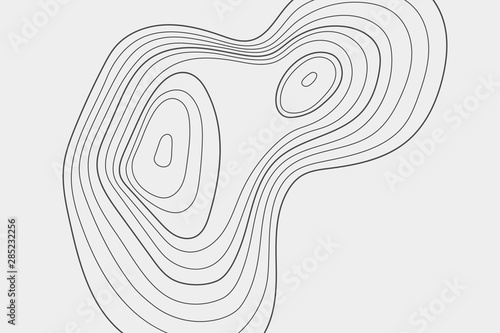 Topography vector illustration. Map on the ground. High lines