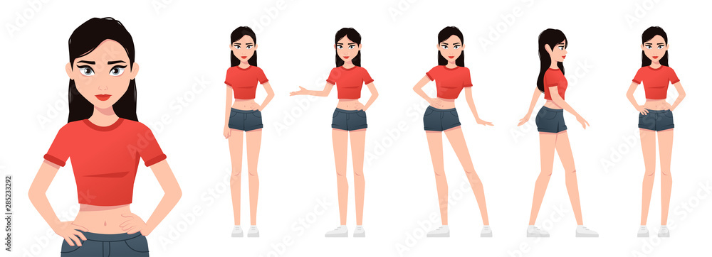 5,167 Character Design Female Collection Pose Gesture Royalty-Free Photos  and Stock Images | Shutterstock