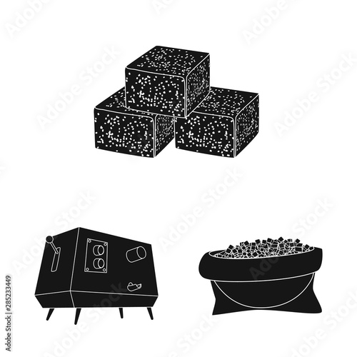 Isolated object of sucrose and technology icon. Collection of sucrose and cane stock vector illustration.