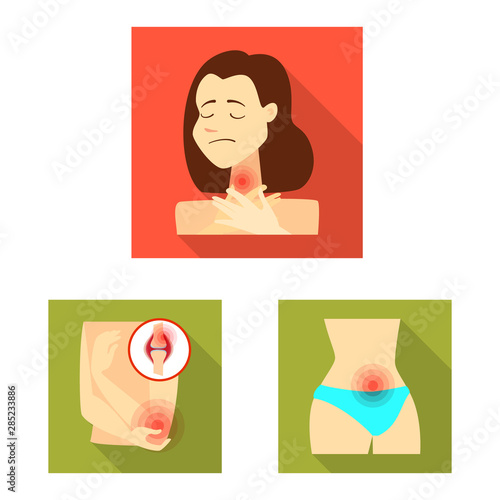 Vector design of damage and wound icon. Collection of damage and rendering stock symbol for web.