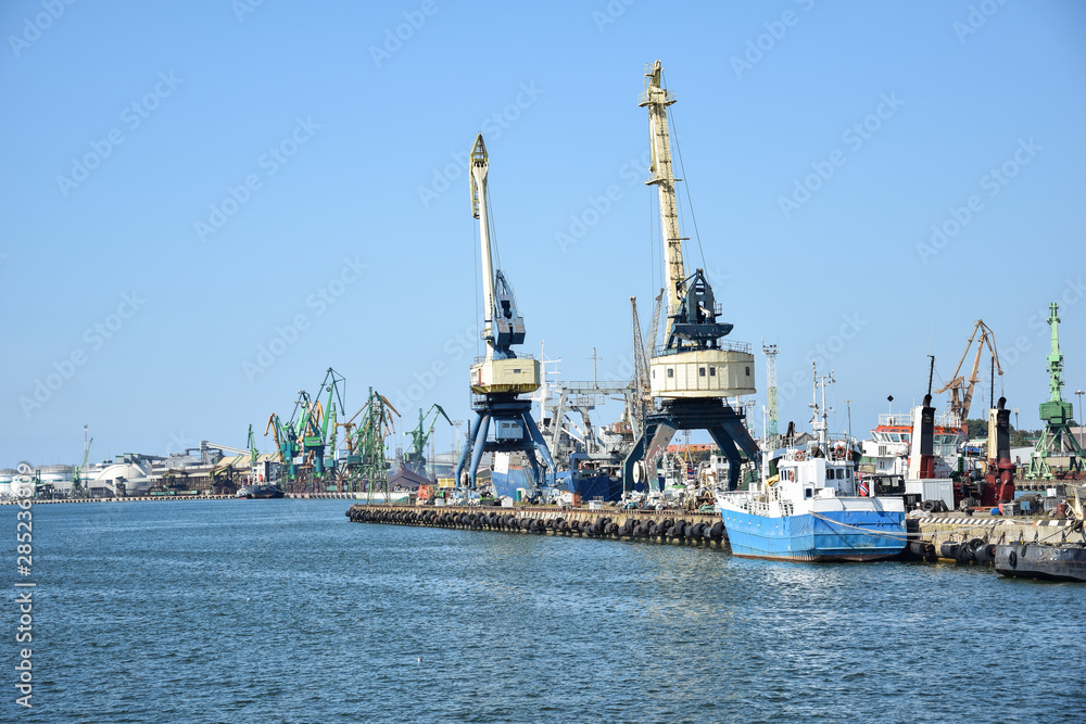 Naklejka premium Baltic Sea, port of Lithuania