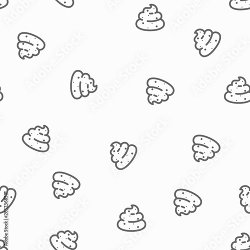 Seamless pattern of poops - excrement backgrouns in simple style