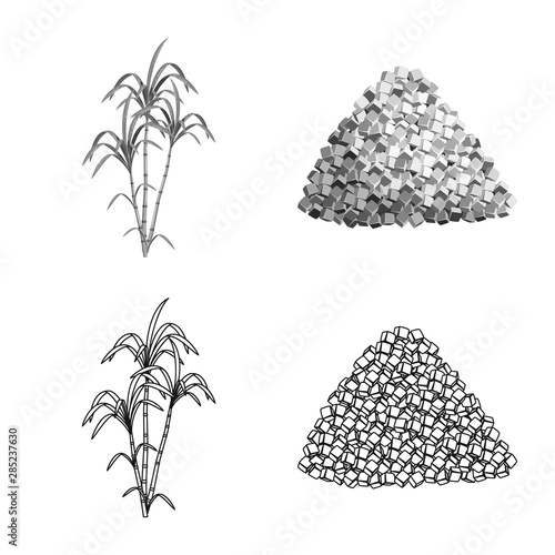 Vector illustration of farm and agriculture symbol. Collection of farm and technology stock symbol for web.
