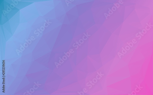 Violet and light blue gradient low poly background. Triangular pattern, modern design. Geometric gradient background, origami style.Polygonal mosaic template with place for content.Vector illustration
