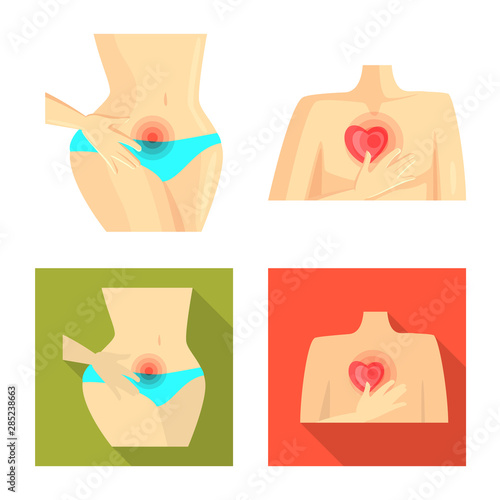 Vector illustration of hospital and rendering logo. Collection of hospital and help stock vector illustration.