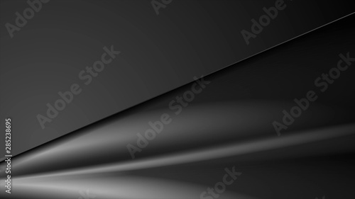Black and grey smooth stripes abstract background