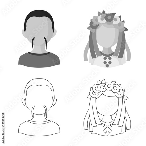 Vector design of imitator and resident logo. Collection of imitator and culture vector icon for stock.