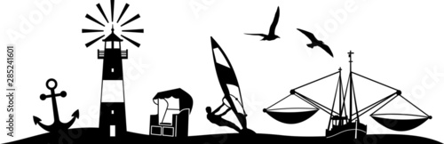 North Sea Vector Silhouette