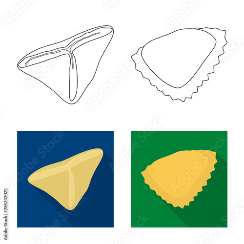 Vector design of products and cooking logo. Collection of products and appetizer vector icon for stock.