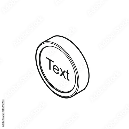 Button, weiß, Text [schwarz-weiß]