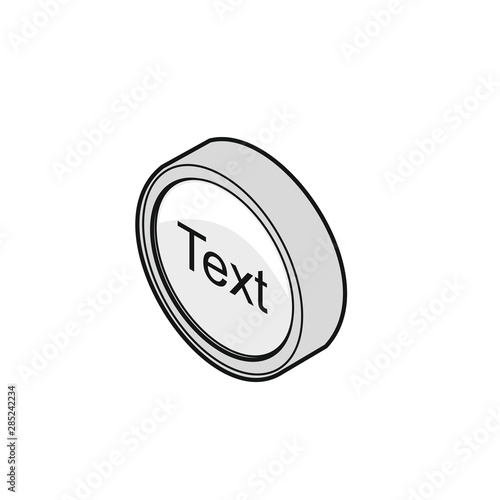 Button, weiß, Text [coloriert]
