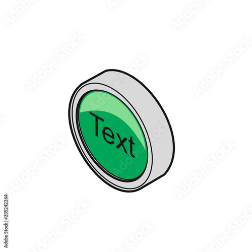 Button, grün, Text [coloriert]
