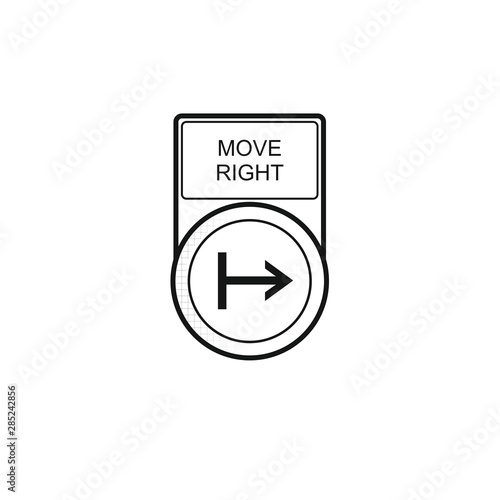 Button "Move right" [schwarz-weiß]