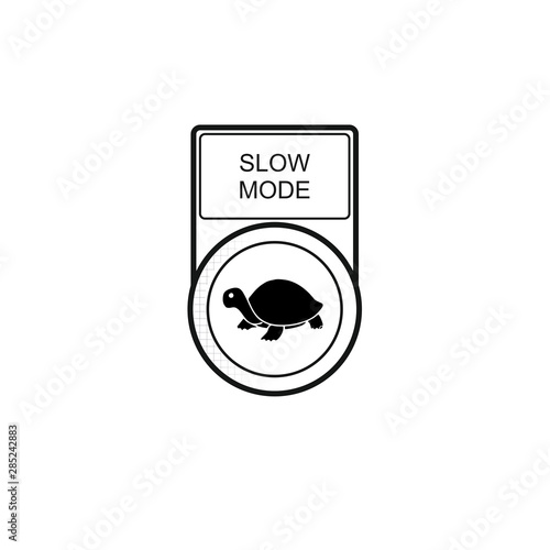Button "Slow Mode" (turtle) [schwarz-weiß]