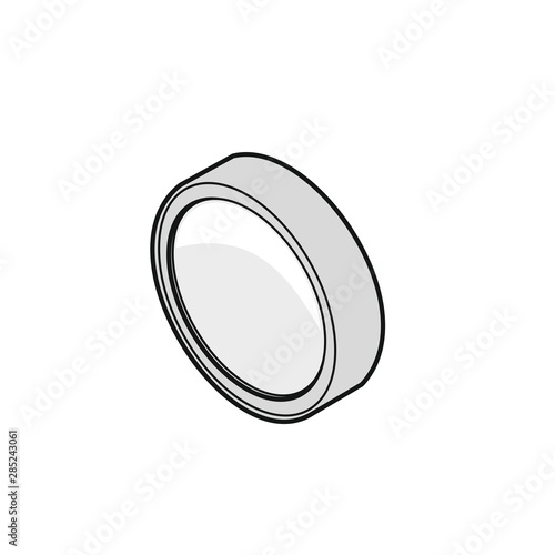 Button, weiß/blanko, [coloriert]
