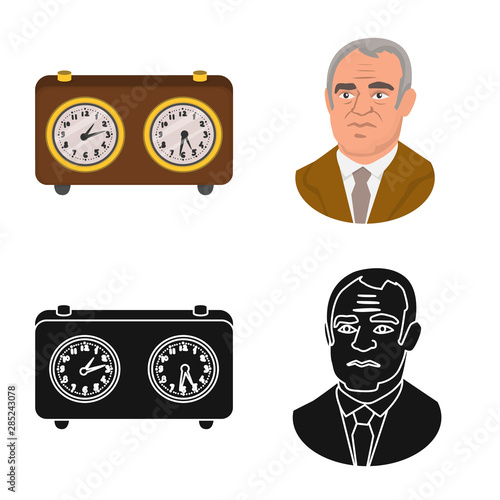 Isolated object of checkmate and thin sign. Collection of checkmate and target vector icon for stock.