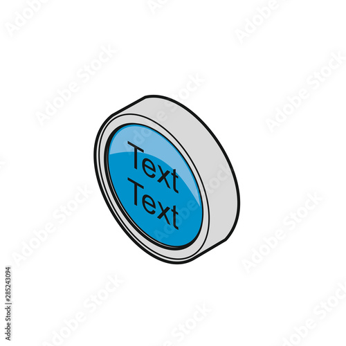 Button, blau, doppelzeilig Text [coloriert]