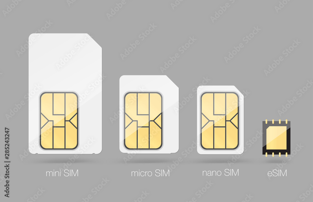 Set of SIM cards. Vector illustration. Ready for your design. EPS10. Set of SIM cards. Vector illustration. Ready for your design. EPS10.