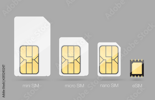 Set of SIM cards. Vector illustration. Ready for your design. EPS10.