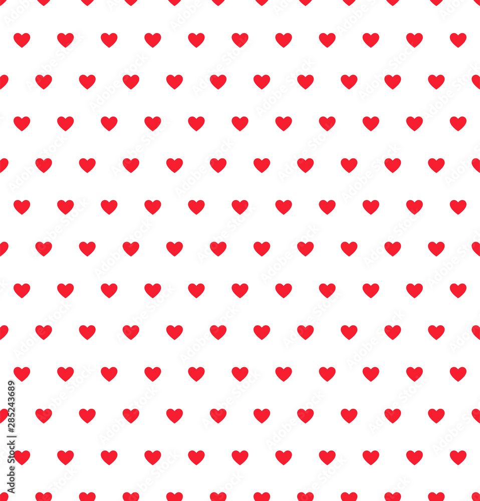 Red Heart seamless pattern on white background. Valentine celebration design. Love sign. Abstract concept. Red Heart seamless pattern on white background. Valentine celebration design. Love sign. Abstract concept.