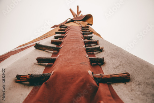 Northern Cherokee indian tee pee triangular house