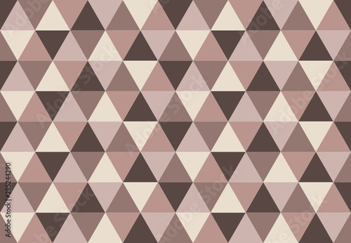Elegant triangular seamless pattern.Low poly geometric background. Beige and ...