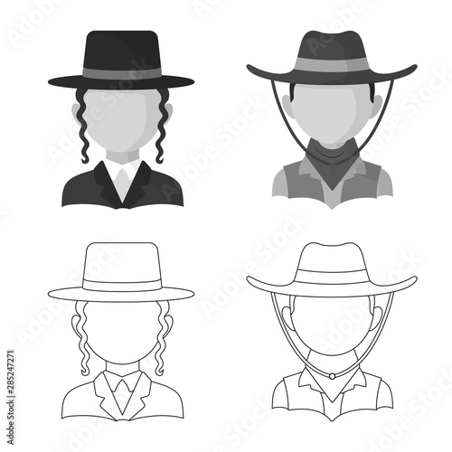 Vector design of imitator and resident symbol. Collection of imitator and culture vector icon for stock.