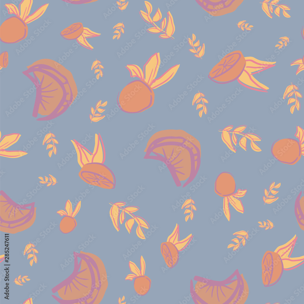 oranges with leaves seamless repeat pattern design oranges with leaves seamless repeat pattern design