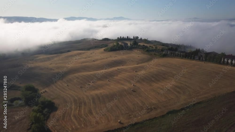 Aerial summer rural landscape of Tuscany Aerial summer rural landscape of Tuscany