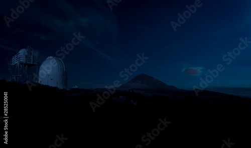 astronomical observatory in the night sky