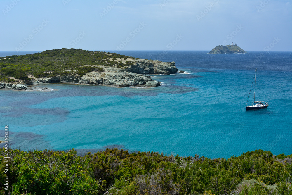 Sentier des Douaniers, a coastal path on the Cap Corse from Barcaggio to Macinaggio. Corsica, France Sentier des Douaniers, a coastal path on the Cap Corse from Barcaggio to Macinaggio. Corsica, France