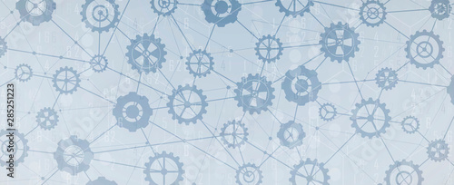 machine technology gears. retro gearwheel mechanism bacground