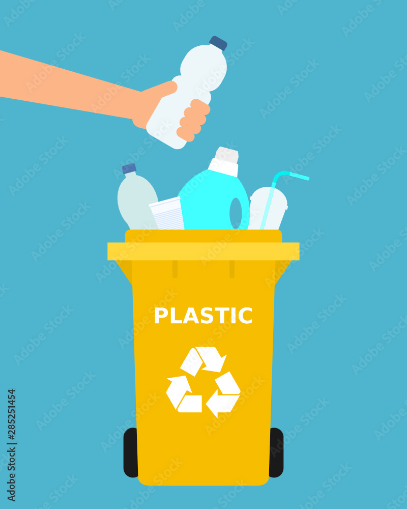 Premium Vector  6 waste sorting bins illustrations