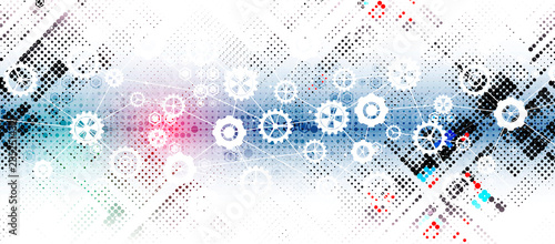 machine technology gears. retro gearwheel mechanism bacground