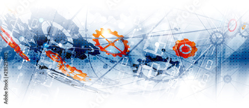 machine technology gears. retro gearwheel mechanism bacground