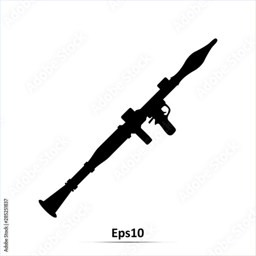 Rocket propelled grenade launcher icon. Vector Illustration