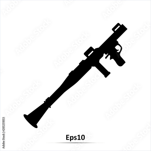 Rocket propelled grenade launcher icon. Vector Illustration