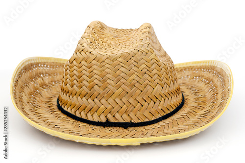 Man's Straw Hat, Isoated on White