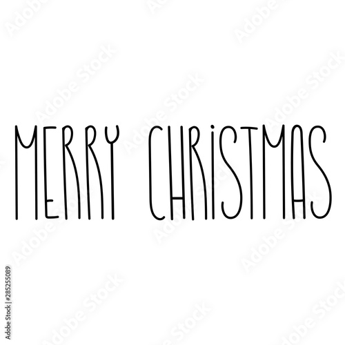 Merry Christmas and happy new year lettering text template