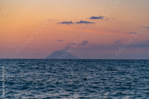 Rodia Beach in Messina - View of the Aeolian islands in Messina photo