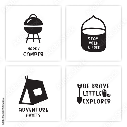Camping card set.