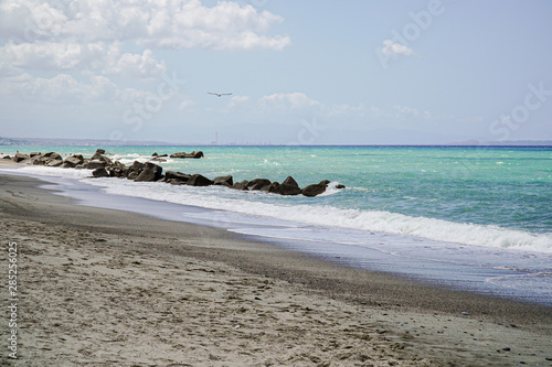 Rodia Beach in Messina - View of the Aeolian islands in Messina photo