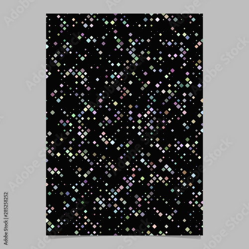 Colorful geometric rounded square pattern background brochure template - vector design
