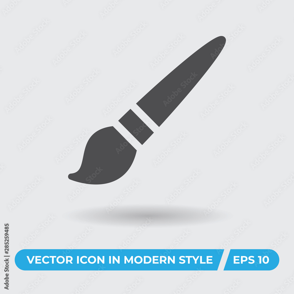 Paint brush vector icon, simple sign for web site and mobile app. Paint brush vector icon, simple sign for web site and mobile app.