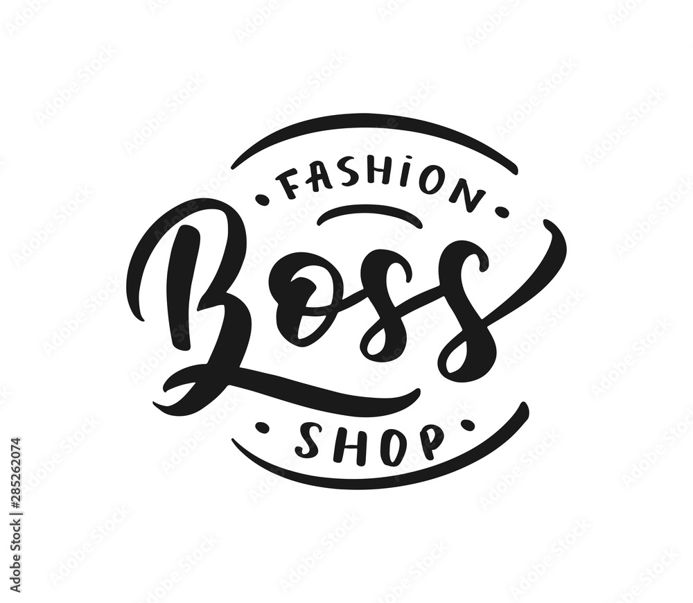 Obraz premium Kids logo, lettering hand-drawn template vector