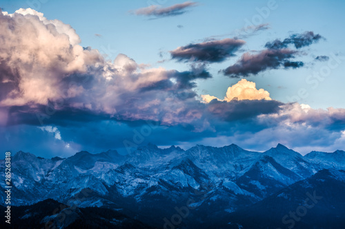 Dramatic Clouds Gather over the Great Western Divide at Sunset - 3